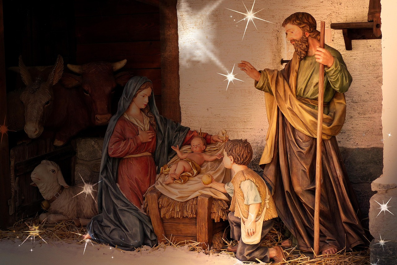 crib, jesus child, nativity figure, maria, josef, jesus, crib, crib, maria, maria, jesus, jesus, jesus, jesus, jesus