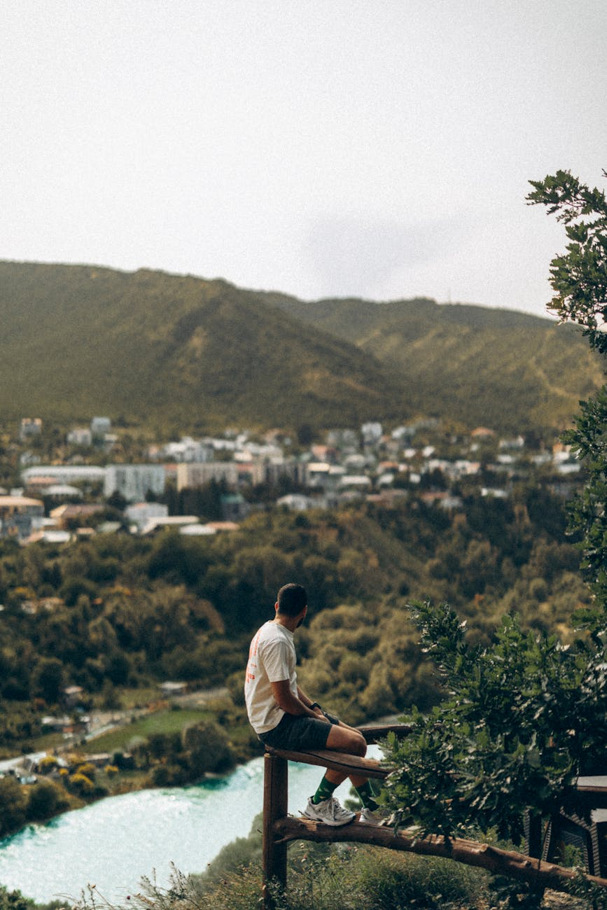 serene view overlooking tbilisi landscape